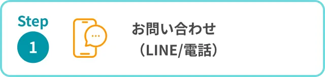 ステップ1 お問い合わせ(LINE/電話)